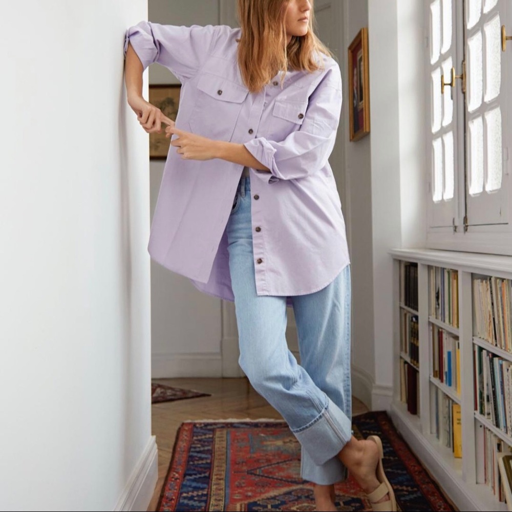 Lavender Button Down Shirt - image 1